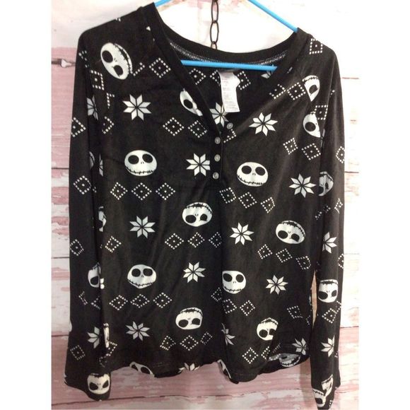 Vintage Disney Sleep Top Nightmare Before Christmas Size L Junior Women’s - Picture 6 of 13